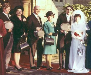 At my wedding, 1970. Jeff, Patricia, my father, my mother, me and Christine.